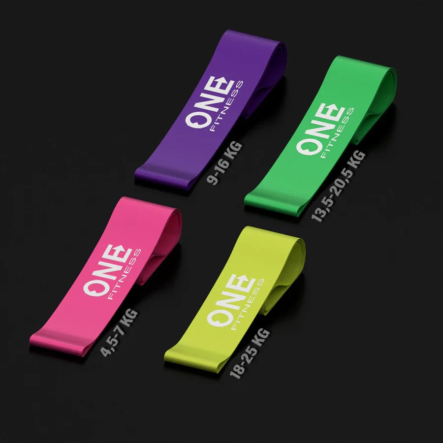 Set benzi elastice Abisal PBF EXERCISE BAND SET 04 ONE FITNESS