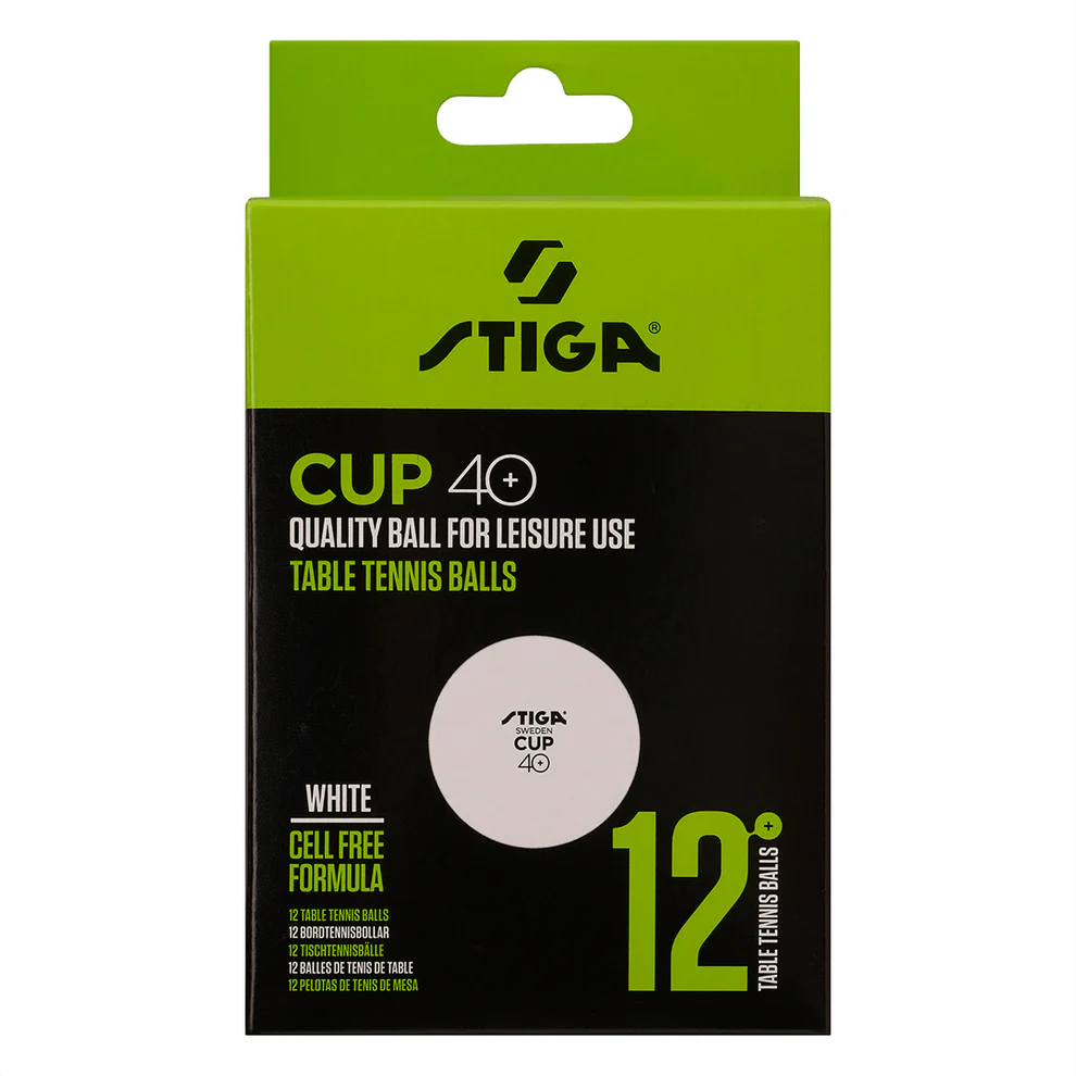 Набор мячей для настольного тенниса Stiga Ball Cup 40+ White 12-pack 1110-2510-12
