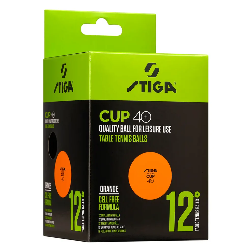 Набор мячей для настольного тенниса Stiga Ball Cup 40+ Orange 12-pack 1110-2510-12
