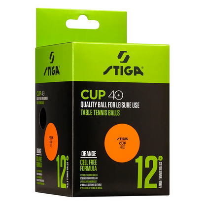 Набор мячей для настольного тенниса Stiga Ball Cup 40+ Orange 12-pack 1110-2510-12
