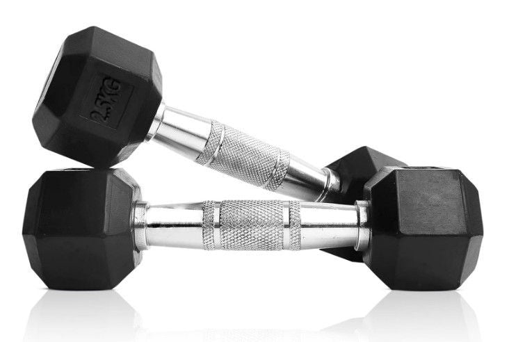 HEX RUBBER DUMBBELL 2.5KG*2 art. 41147