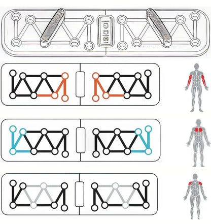 Placă pentru flotări LiveUp Push Up Board LS9433/BK  art. 55521