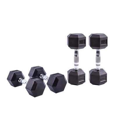 Gantere hexagonale (pereche) Rubber Hex Dumbbells LP8005