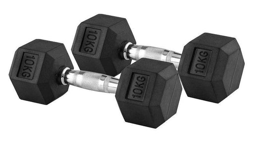 HEX RUBBER DUMBBELL 10KG*2 art. 41149