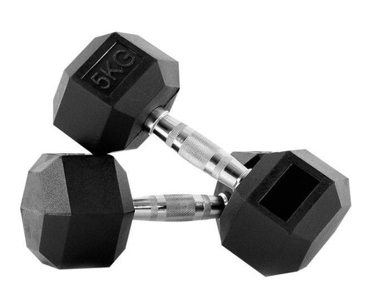 HEX RUBBER DUMBBELL 5KG*2 art. 41148